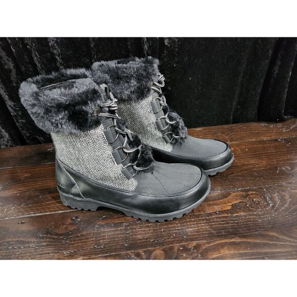 NEW JBU Southgate Herringbone Boots in Black and Gray/Sz. 8M - Picture 3 of 8